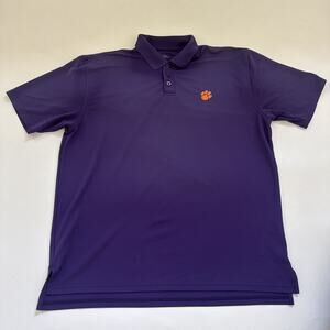 Under Armour Polo Shirt Mens Medium Clemson Tigers Performance Stretch